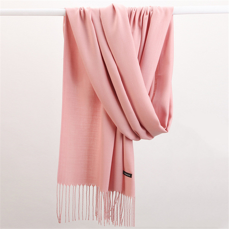 Fashion Solid Color 2023 Women - Cashmere Pashmina Wrap avis et prix
