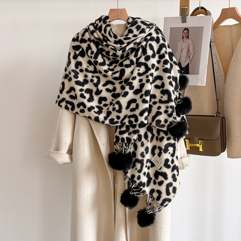 New Luxury Winter Leopard Two- - Shawl Wrap Winter avis et prix