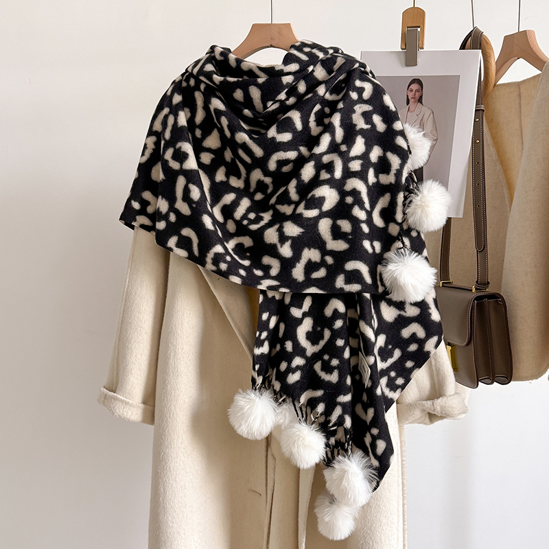 New Luxury Winter Leopard Two- - Shawl Wrap Winter avis et prix
