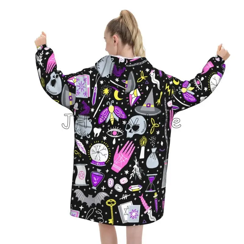 Magic Witchy Goth Oversized Bl - Sherpa Hoodie Fleece avis et prix
