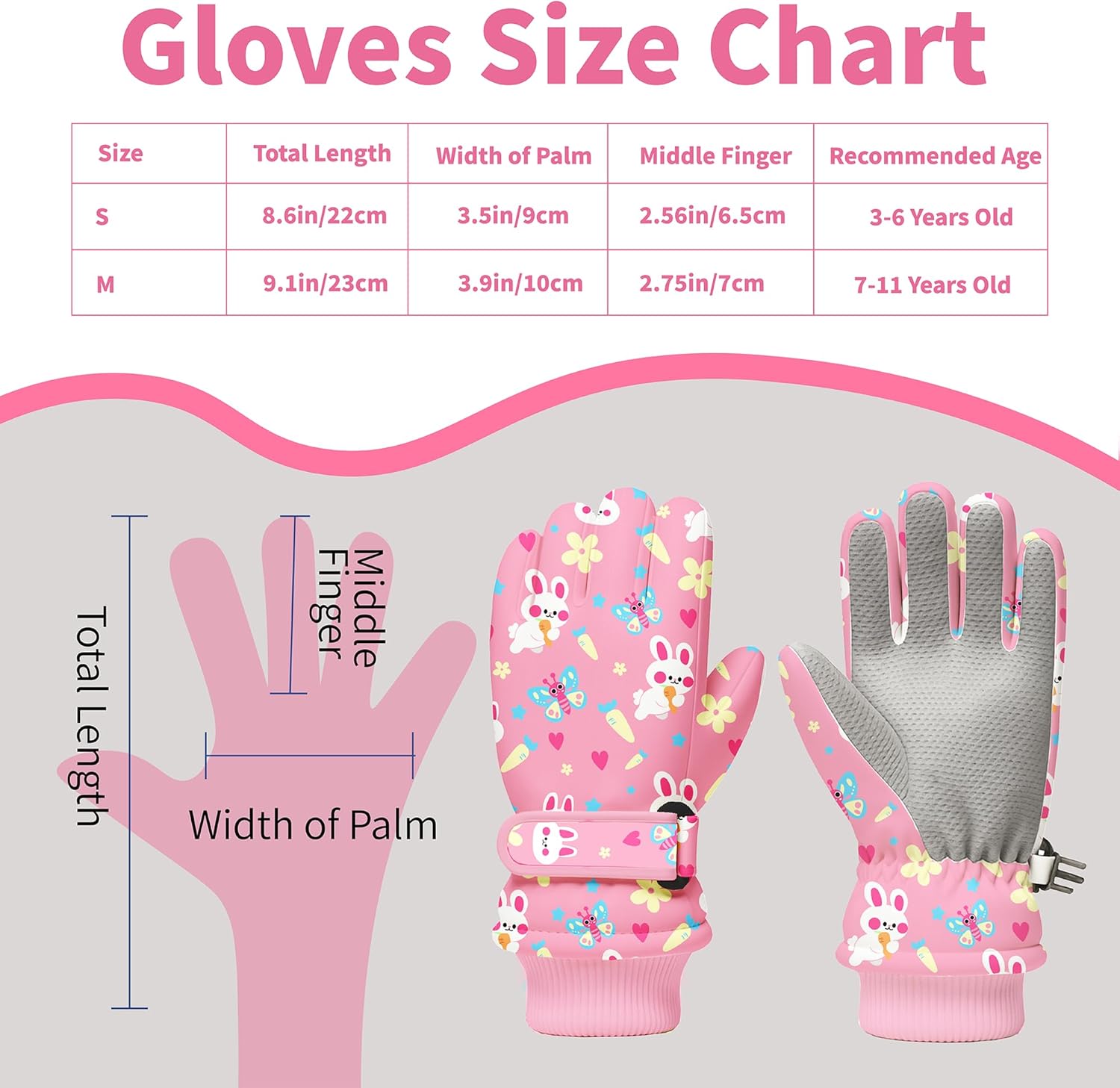 Kids Winter Snow Gloves, Water - Snow Glove Insulated avis et prix
