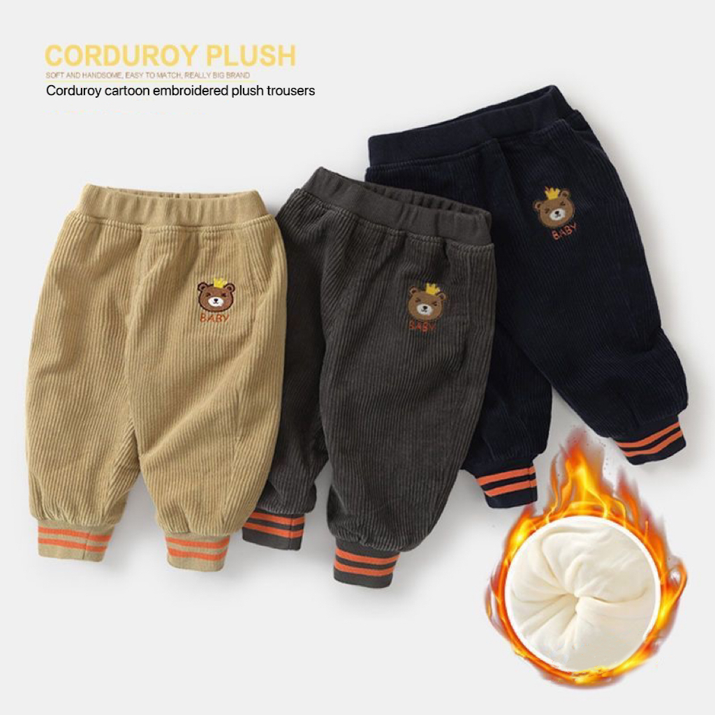 1pcs Boys Girls Winter Velvet  - Corduroy Pant Warm avis et prix