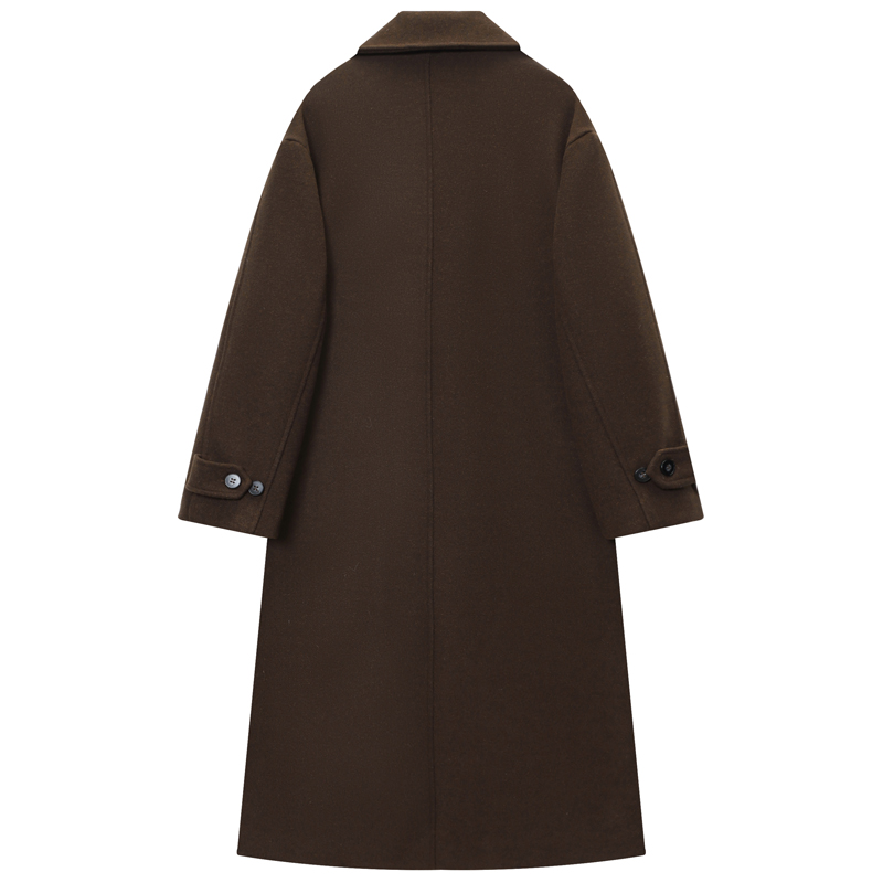 HXAO Women's Coat Brown Tweed  - Wool Coat Peacoat avis et prix