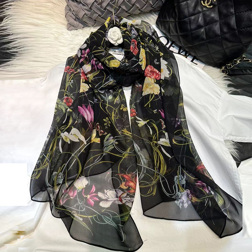 BYSIFA|New Black Pure Silk Wom - Shawl Wrap Winter avis et prix
