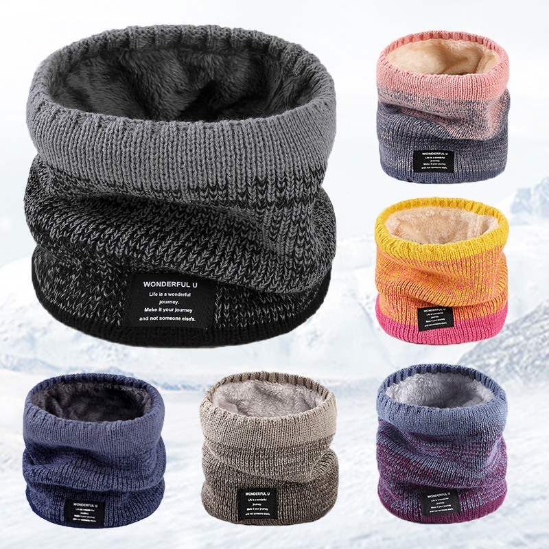 Winter Women Men's Knitted Gra - Wool Scarf Men avis et prix