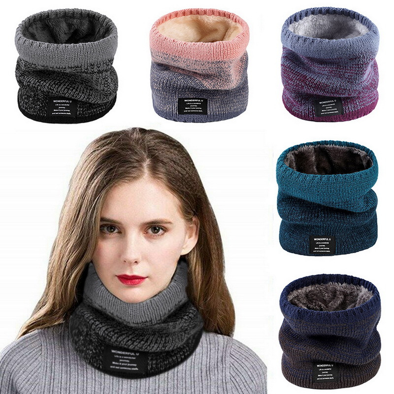 Winter Women Men's Knitted Gra - Wool Scarf Men avis et prix