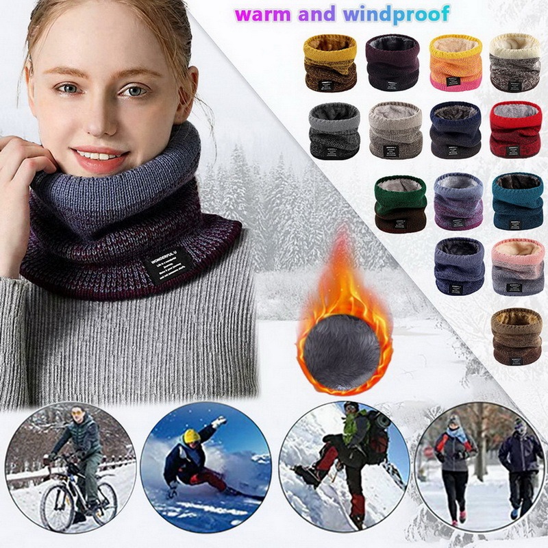 Winter Women Men's Knitted Gra - Wool Scarf Men avis et prix
