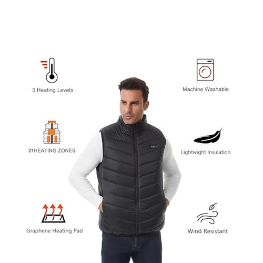 Heated Down Vest for and Wo wi - Heated Vest Battery avis et prix