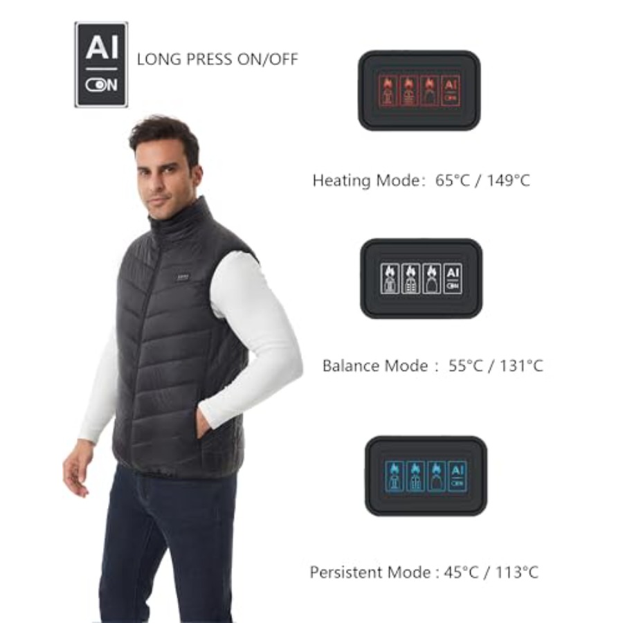 Heated Down Vest for and Wo wi - Heated Vest Battery avis et prix