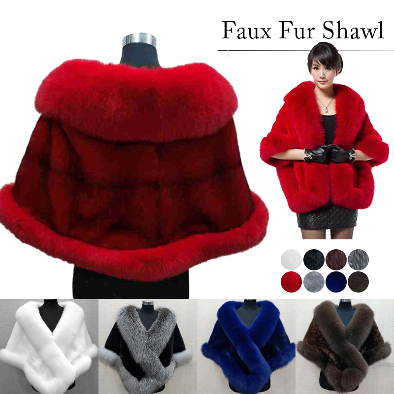 Women Winter Faux Mink Fox Fur - Shawl Wrap Winter avis et prix