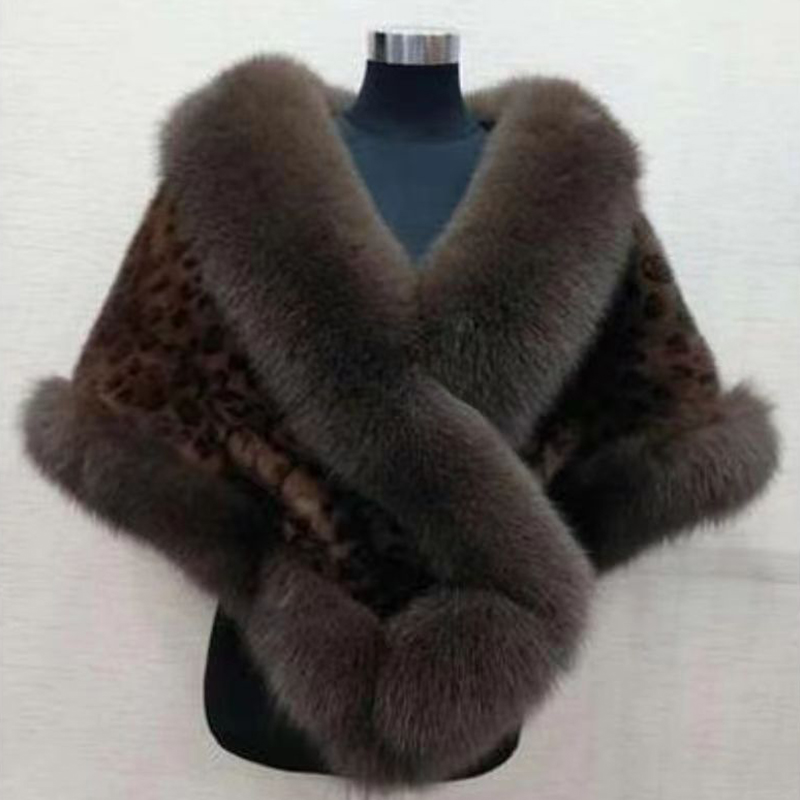 Women Winter Faux Mink Fox Fur - Shawl Wrap Winter avis et prix