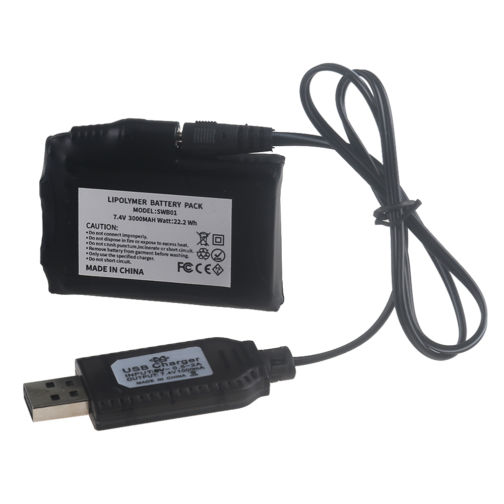 7.4V Li-Polymer 3000mah Batter - Heated Vest Battery avis et prix
