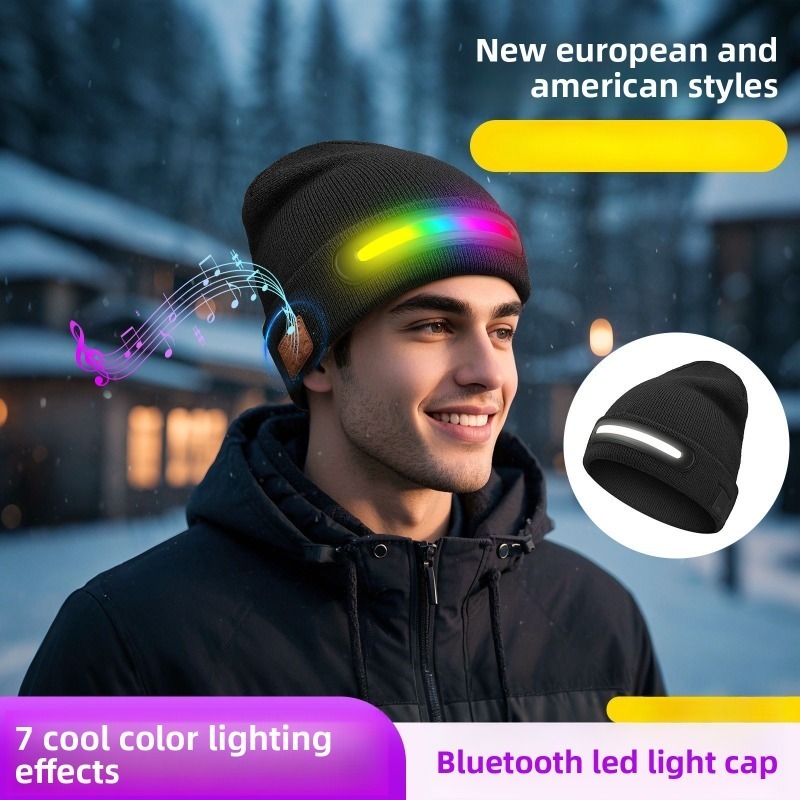 Christmas LED Light Up Bluetoo - Knit Beanie Hat Warm avis et prix