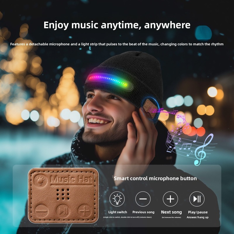 Christmas LED Light Up Bluetoo - Knit Beanie Hat Warm avis et prix