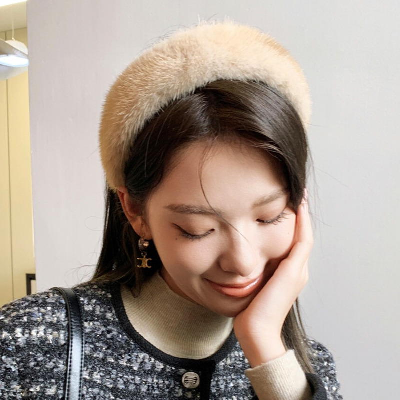 Real Mink Fur Headband Natural - Winter Headband Fleece avis et prix