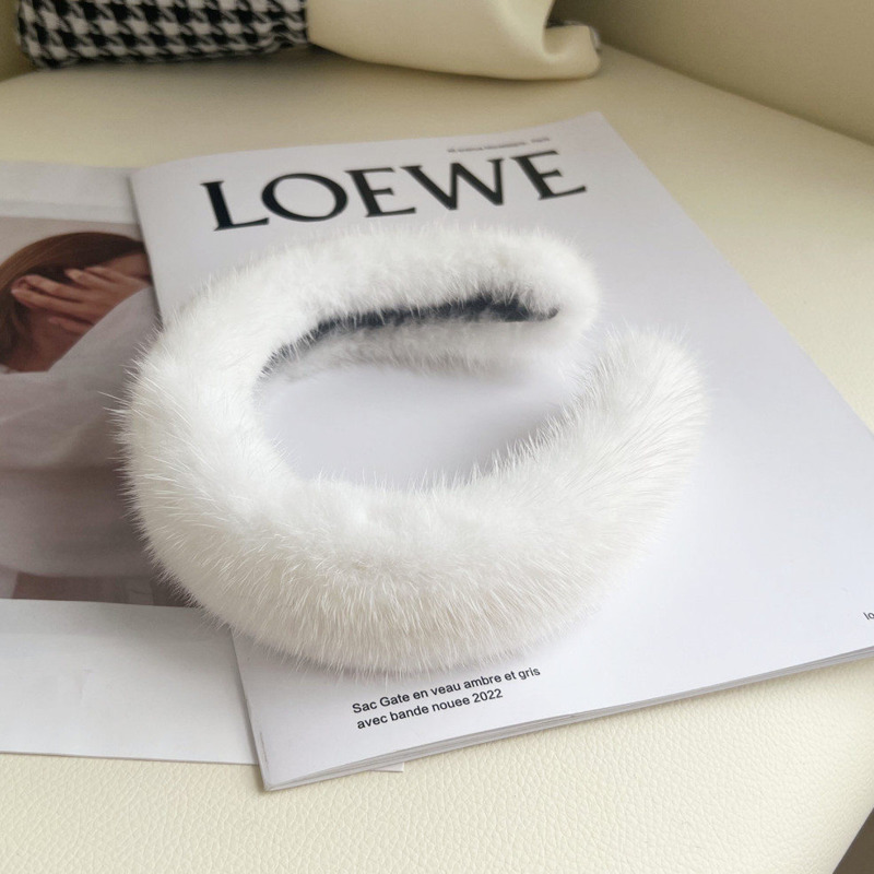 Real Mink Fur Headband Natural - Winter Headband Fleece avis et prix