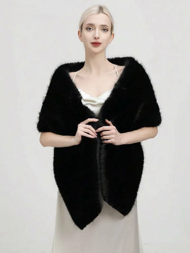Fashion Luxury Faux Fox Fur Sh - Shawl Wrap Winter avis et prix