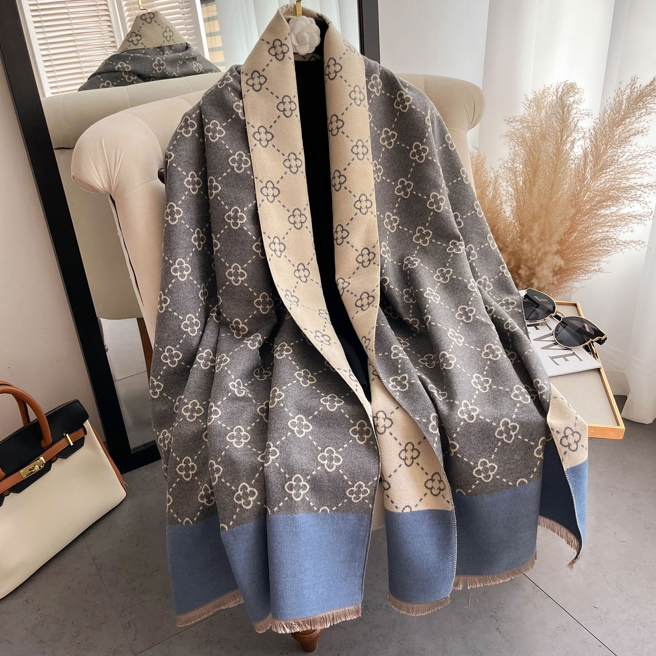 NEW Luxury Winter Thick Warm S - Wool Scarf Men avis et prix