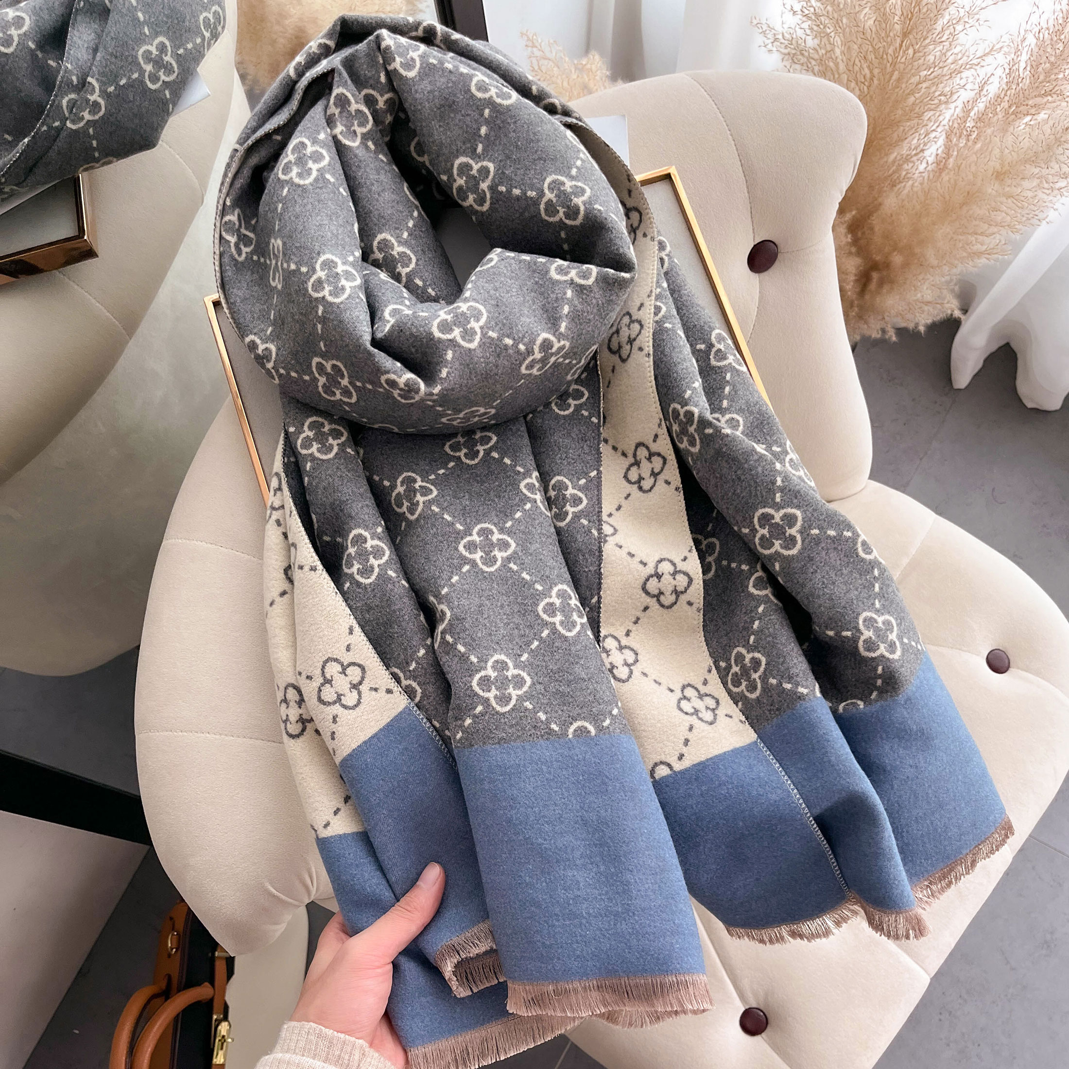 NEW Luxury Winter Thick Warm S - Wool Scarf Men avis et prix