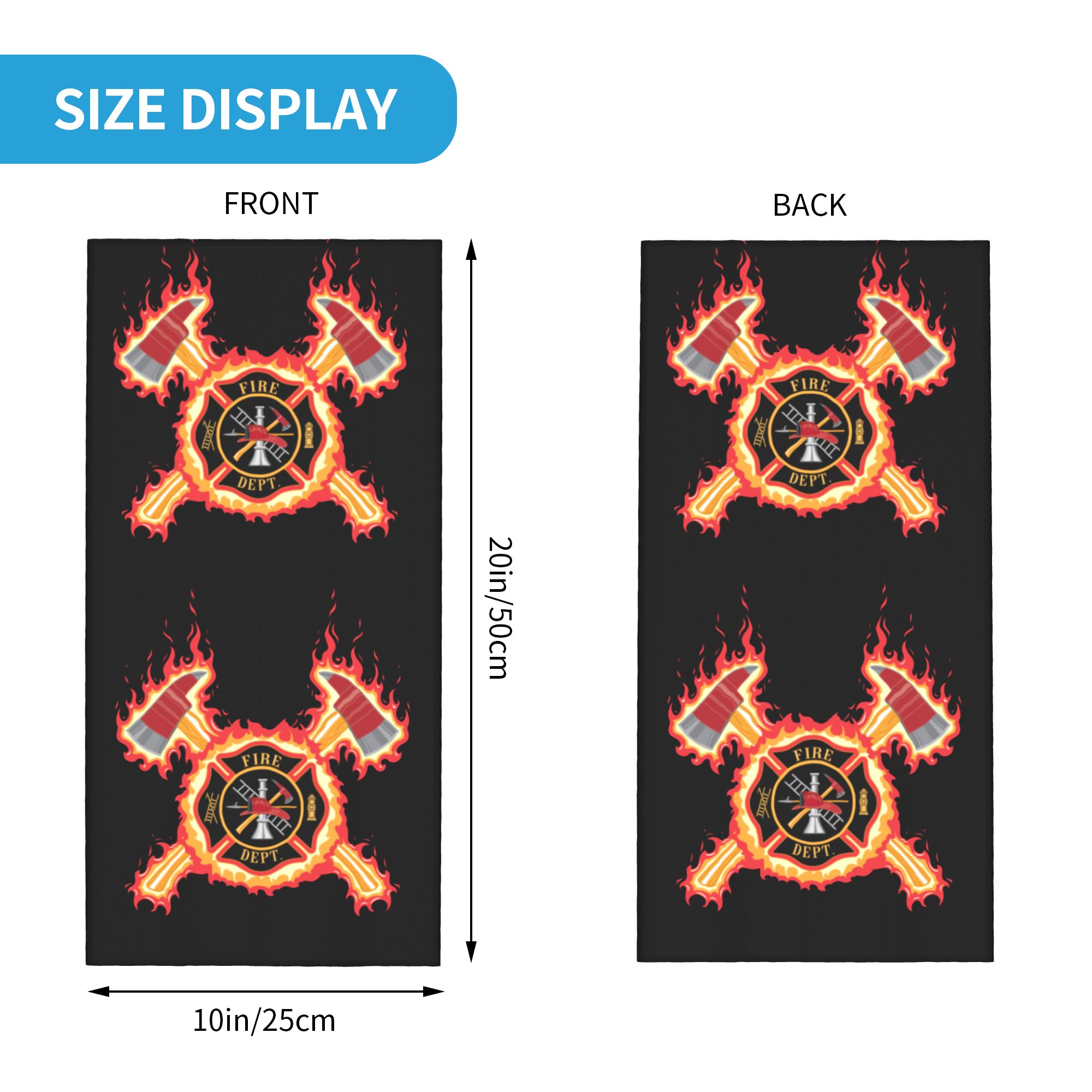Custom Firefighter Cross Banda - Neck Gaiter Fleece avis et prix