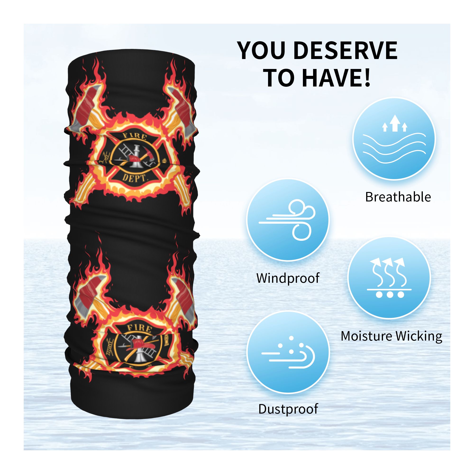 Custom Firefighter Cross Banda - Neck Gaiter Fleece avis et prix