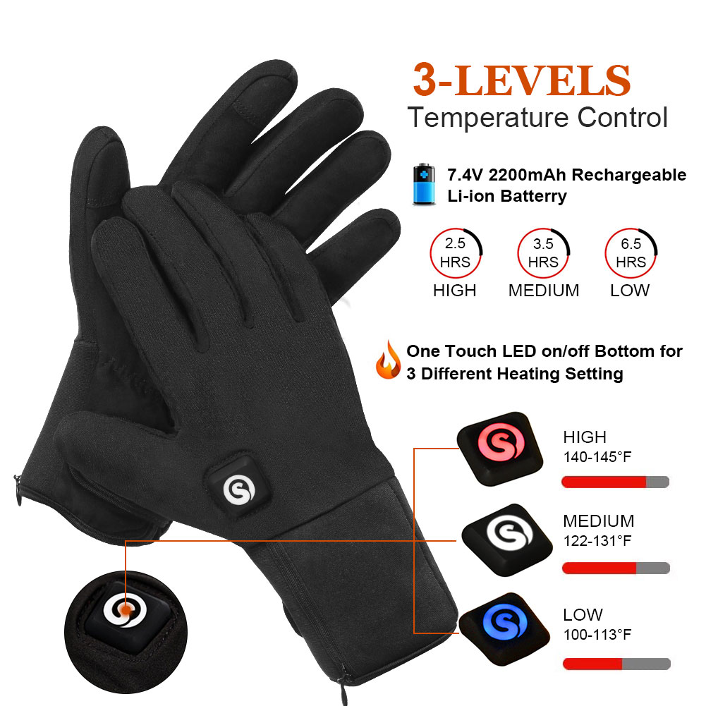 Winter Electric Heated Gloves  - Touch Screen Gloves avis et prix