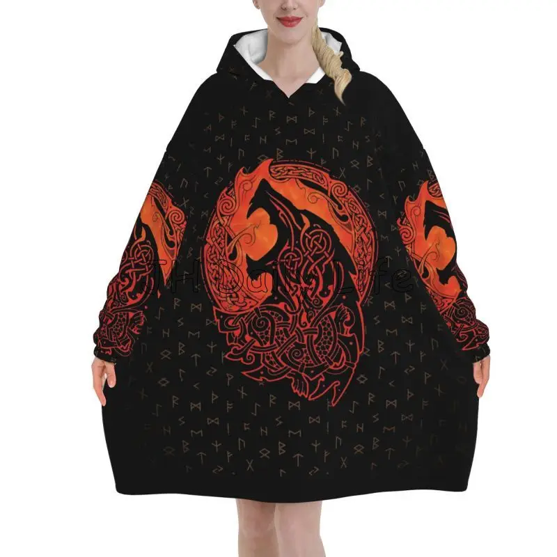 Viking Wolf Knot Fenrir Wearab - Sherpa Hoodie Fleece avis et prix
