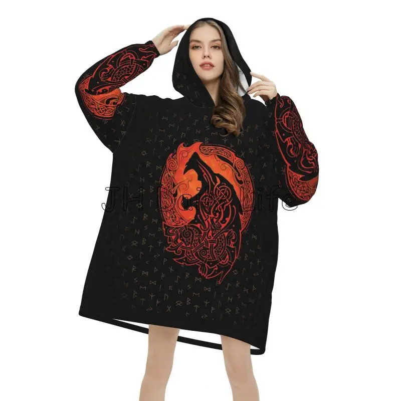 Viking Wolf Knot Fenrir Wearab - Sherpa Hoodie Fleece avis et prix