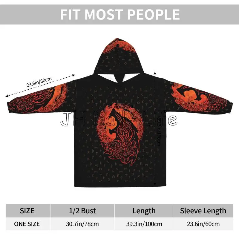 Viking Wolf Knot Fenrir Wearab - Sherpa Hoodie Fleece avis et prix