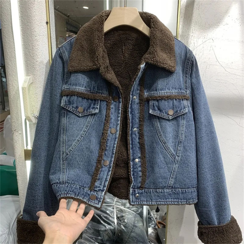 Thickened Denim Winter Coat Co - Down Jacket Packable avis et prix