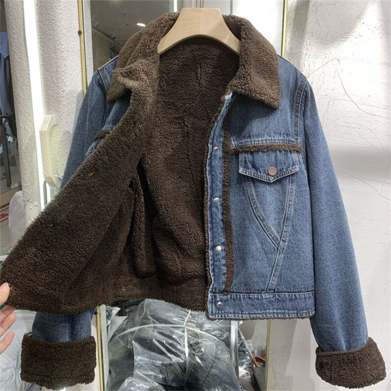 Thickened Denim Winter Coat Co - Down Jacket Packable avis et prix