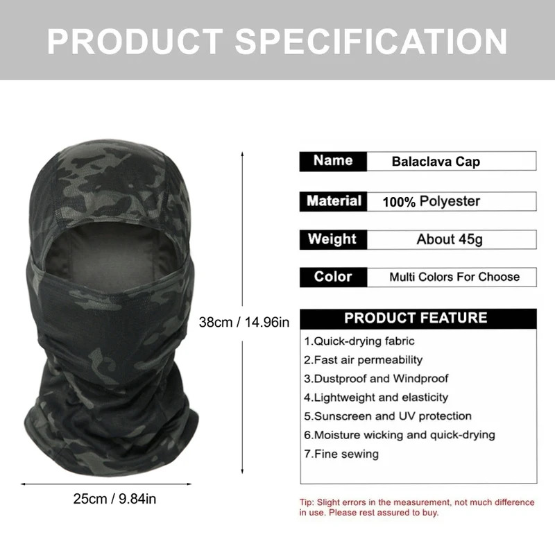 Camouflage Balaclava Hat Cycli - Balaclava Ski Mask avis et prix