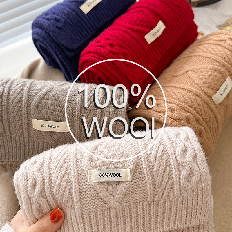 Luxury 100% Wool Scarf Women M - Shawl Wrap Winter avis et prix