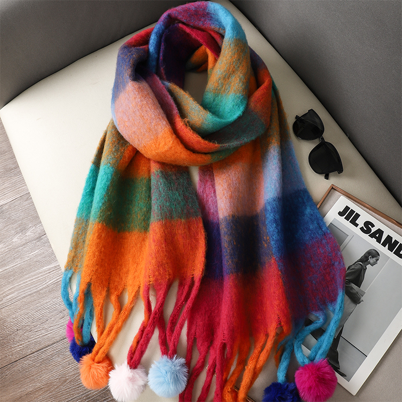 Luxury Plaid Scarf Winter Warm - Cashmere Pashmina Wrap avis et prix