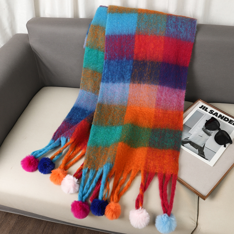 Luxury Plaid Scarf Winter Warm - Cashmere Pashmina Wrap avis et prix