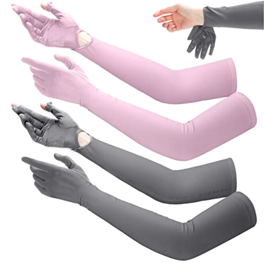 2 Pairs Women UV Long Sun Prot - Touch Screen Gloves avis et prix