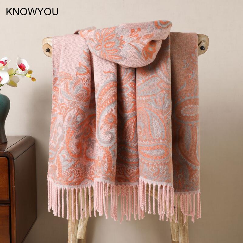 Reversible Jacquard Warm Cashm - Cashmere Pashmina Wrap avis et prix