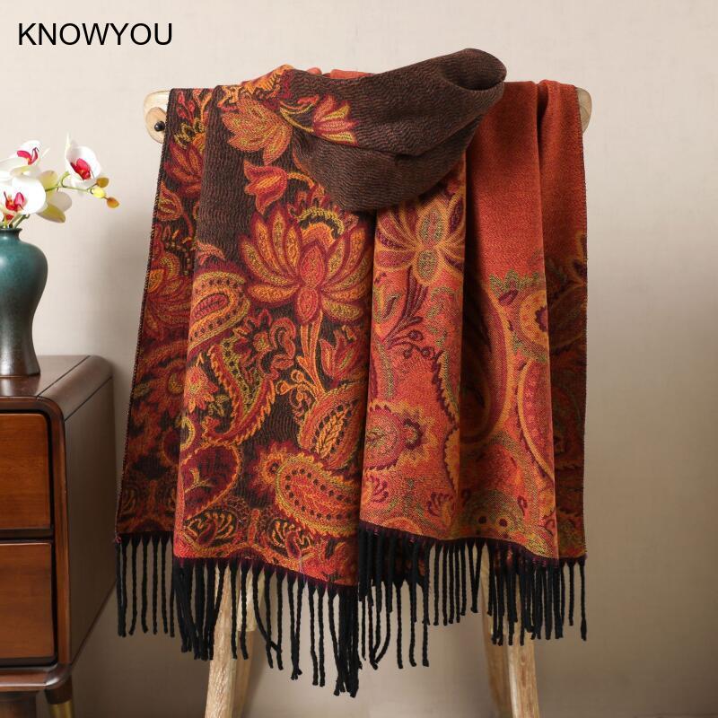 Reversible Jacquard Warm Cashm - Cashmere Pashmina Wrap avis et prix