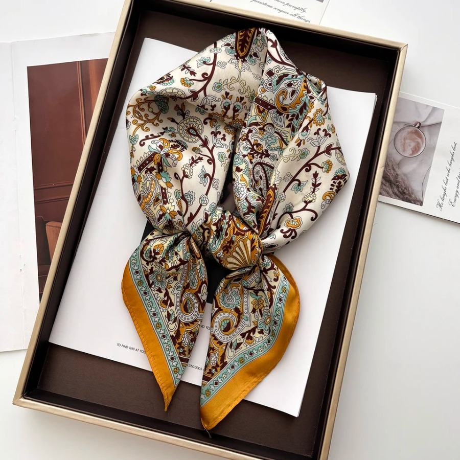 2025 Silk Shawl Square Scarf F - Shawl Wrap Winter avis et prix